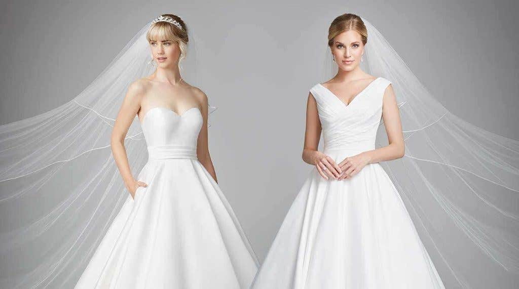 Three glorious new wedding ball gowns...
