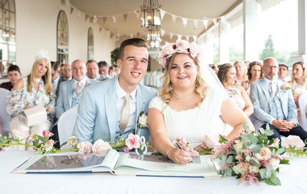 Real Weddings Southampton: Charlotte and Kieran’s stylish rose gold wedding - Summer