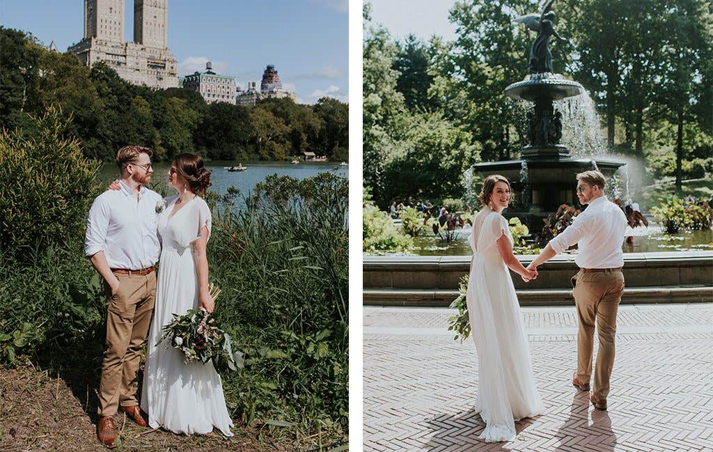 Beautiful wedding photos at Central Park for this New York wedding