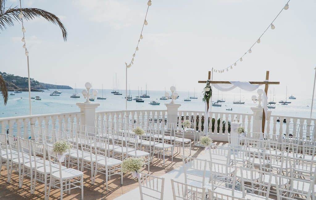 Incredible views at this couples Ibiza wedding