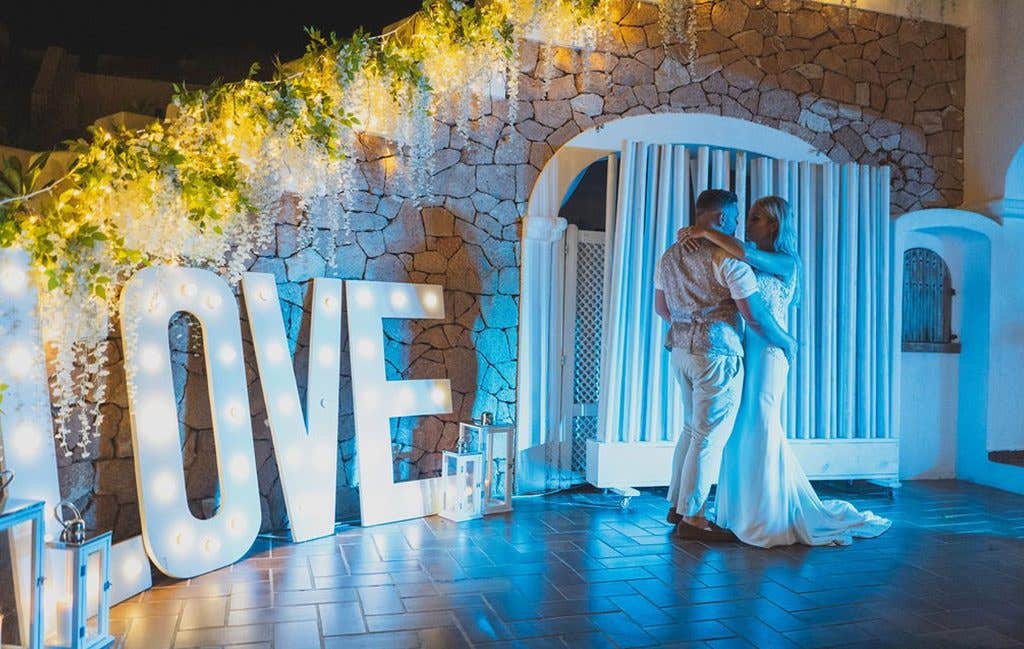The first dance at this Ibiza wedding