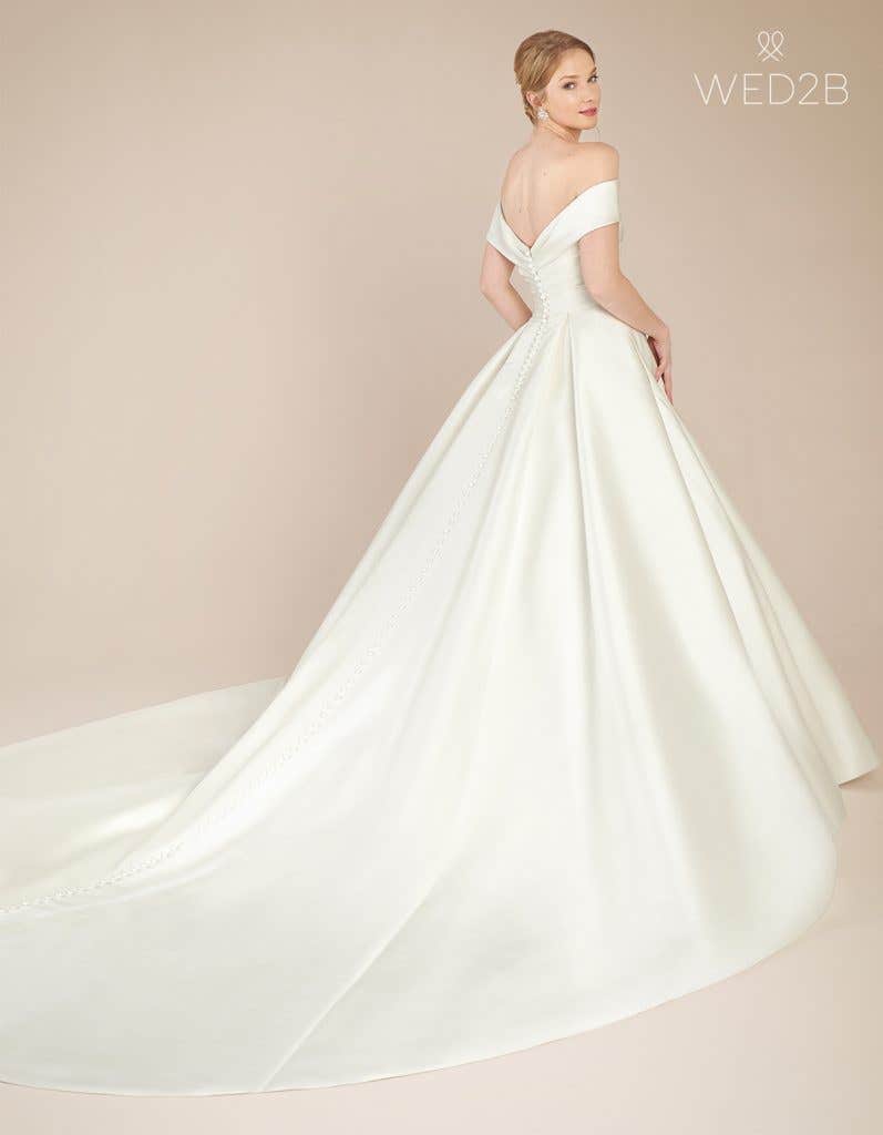 Back view of vintage wedding dress Cambridge by Anna Sorrano