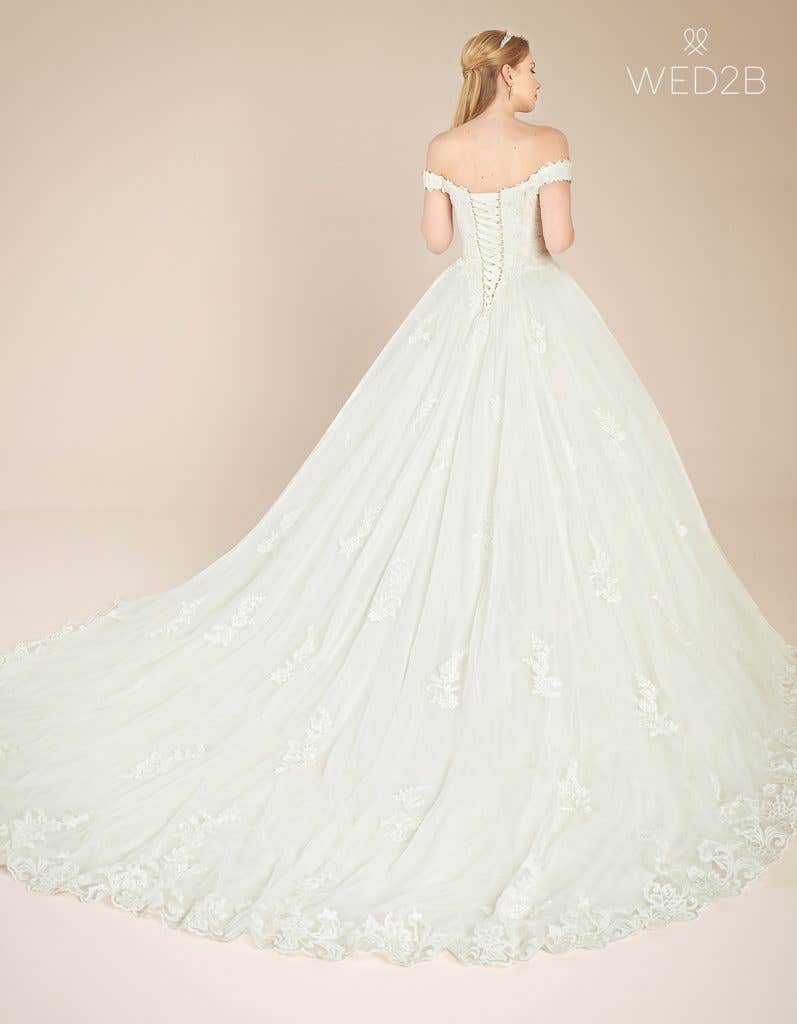 Back view of vintage wedding dress Grady by Viva Bride