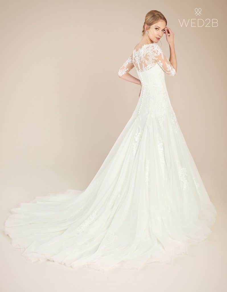 Back view of vintage wedding dress Laurenza by Anna Sorrano