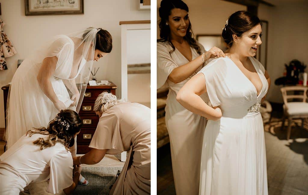 The stunning bride at her Cotswolds wedding