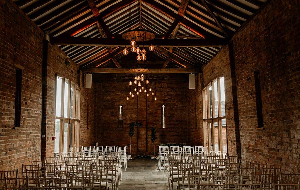 Where the wedding ceremony took place at this Cotswolds wedding