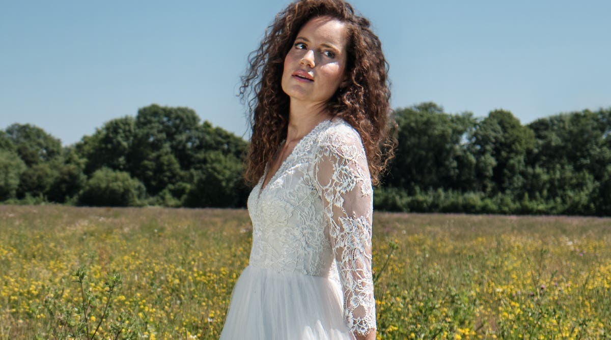 Fall in love with a beautiful boho wedding dress