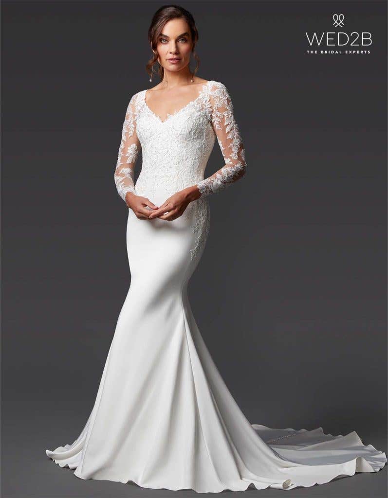 Ellwood a long sleeve lace wedding dress from The Signature Collection