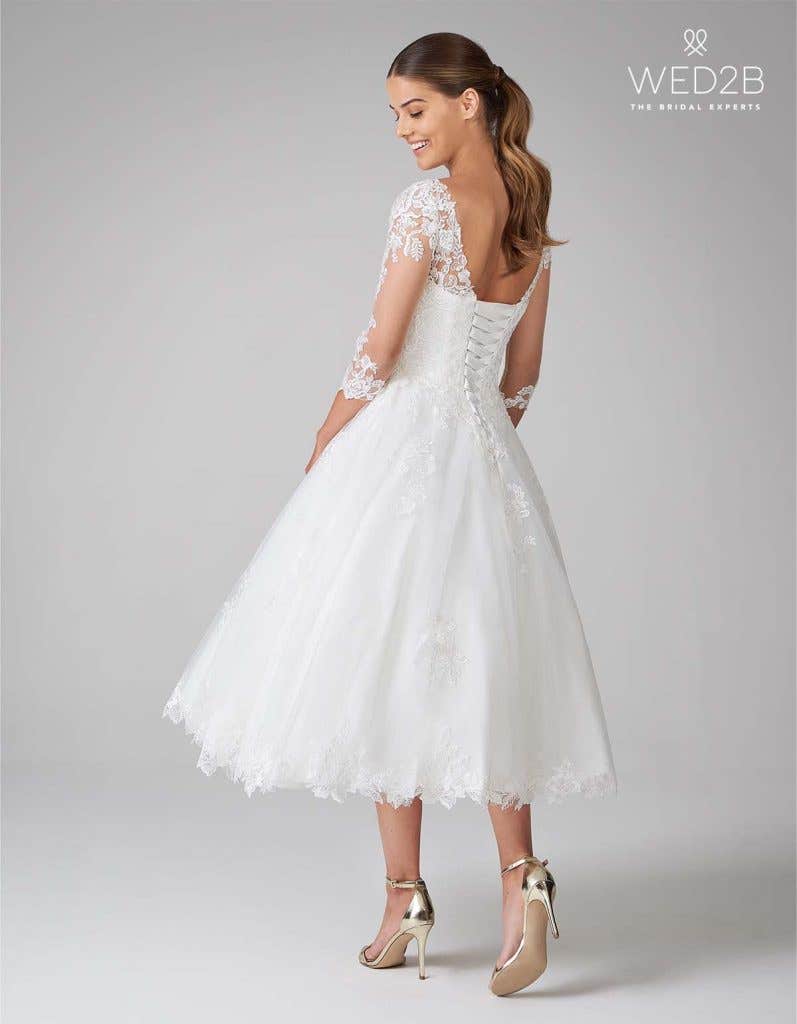 Ida a long sleeve lace wedding dress by Anna Sorrano