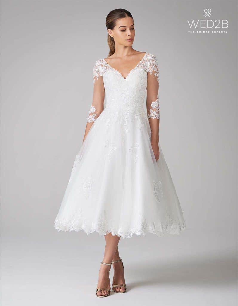 Ida a long sleeve lace wedding dress by Anna Sorrano