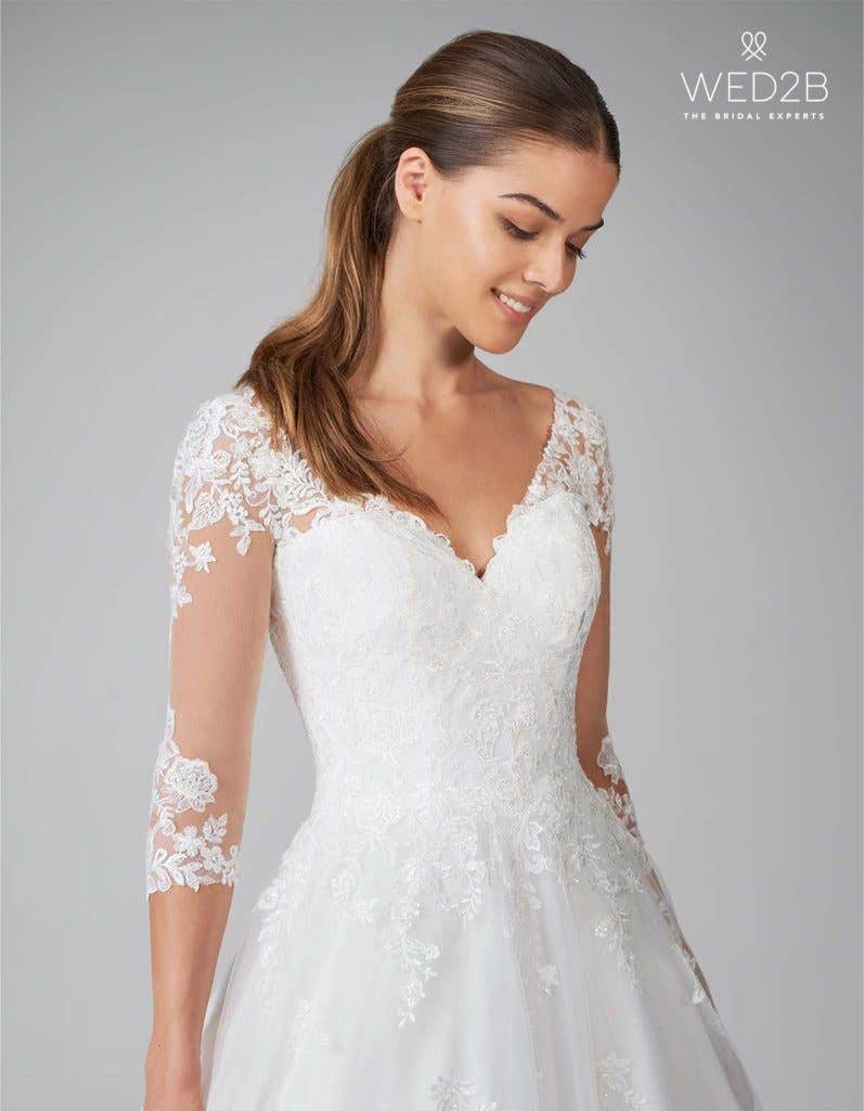 Ida a long sleeve lace wedding dress by Anna Sorrano