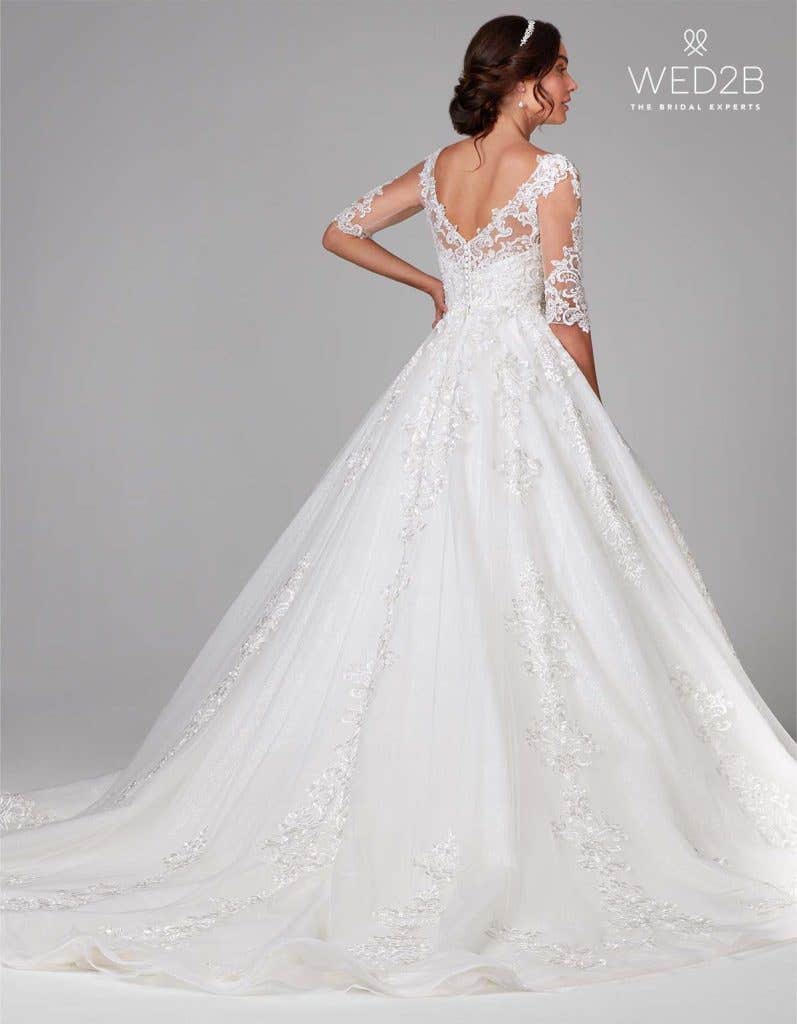 Valera a long sleeve lace wedding dress by Anna Sorrano