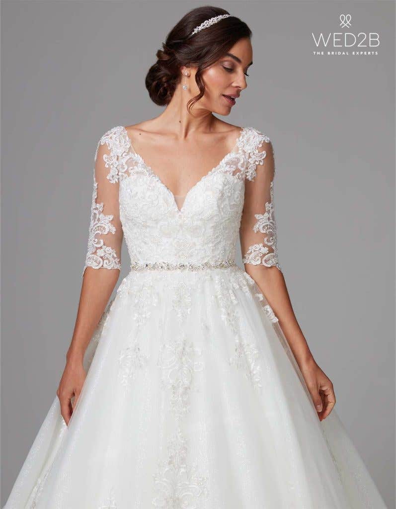 Valera a long sleeve lace wedding dress by Anna Sorrano