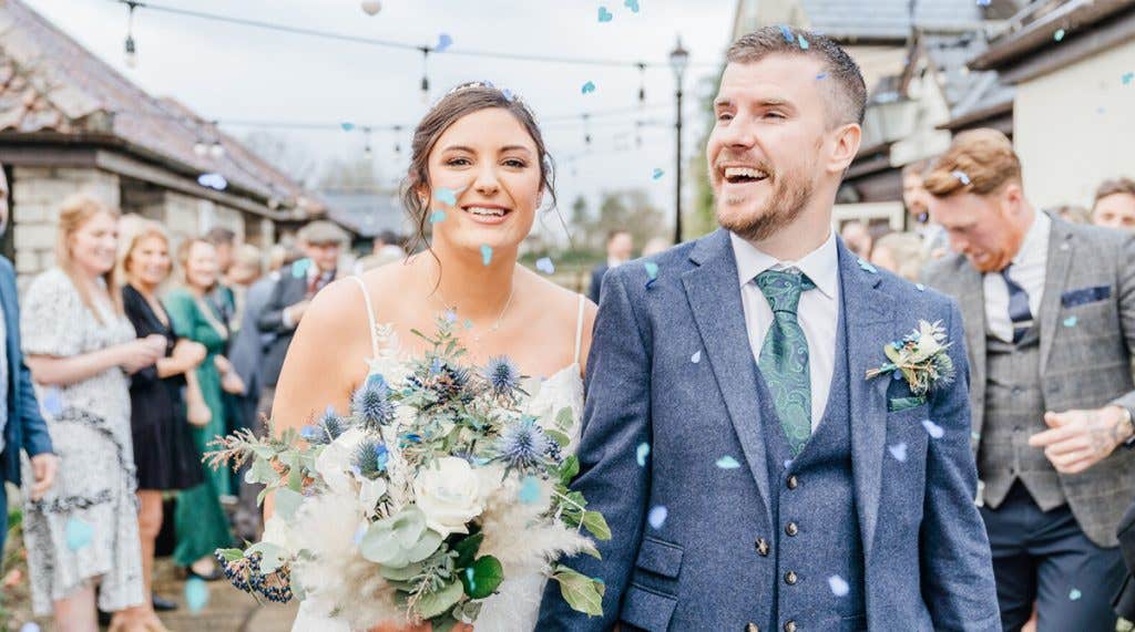 Lucy and Dave’s wintery wedding theme