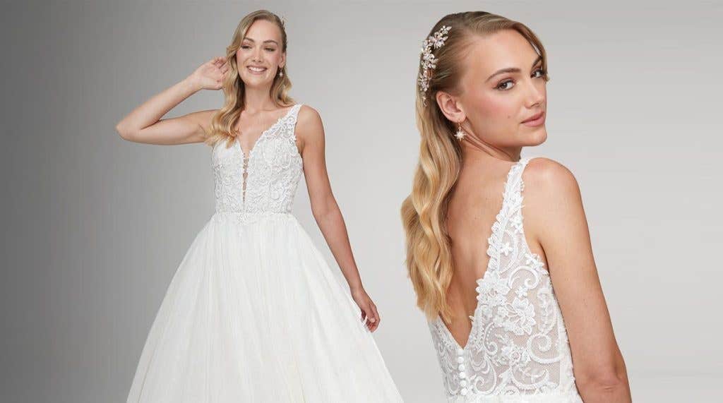 Four stunningly different princess wedding dresses