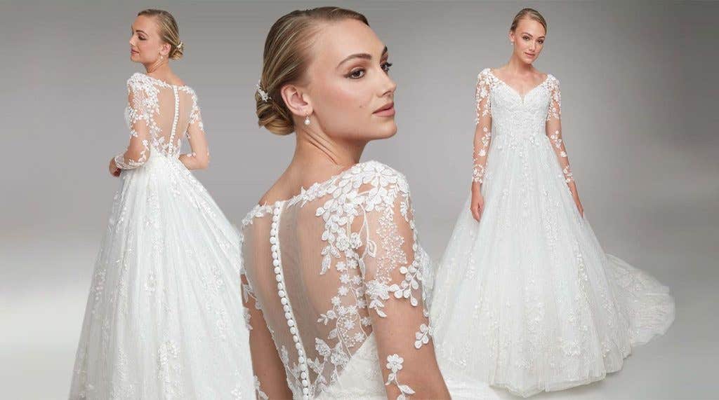 Sparkle in these exclusive wedding dresses…