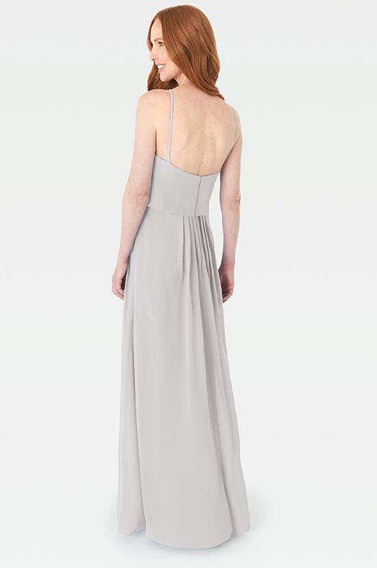 Back image of Bella a silver bridesmaids dress by Infinite