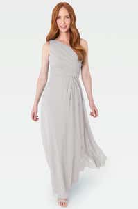 Front image of Eden a silver bridesmaids dress by Infinite