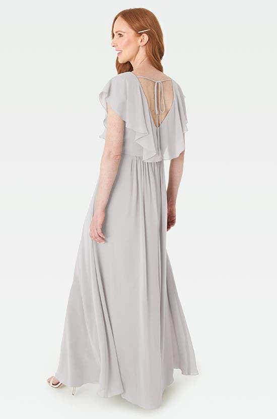 Back image of Rosa a silver bridesmaids dress by Infinite