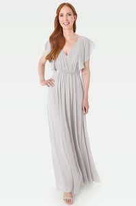 Front image of Rosa a silver bridesmaids dress by Infinite