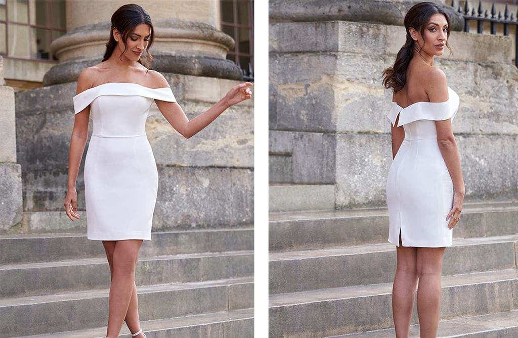 Front and Back view of Camilo by Anna Sorrano, a high street wedding dress