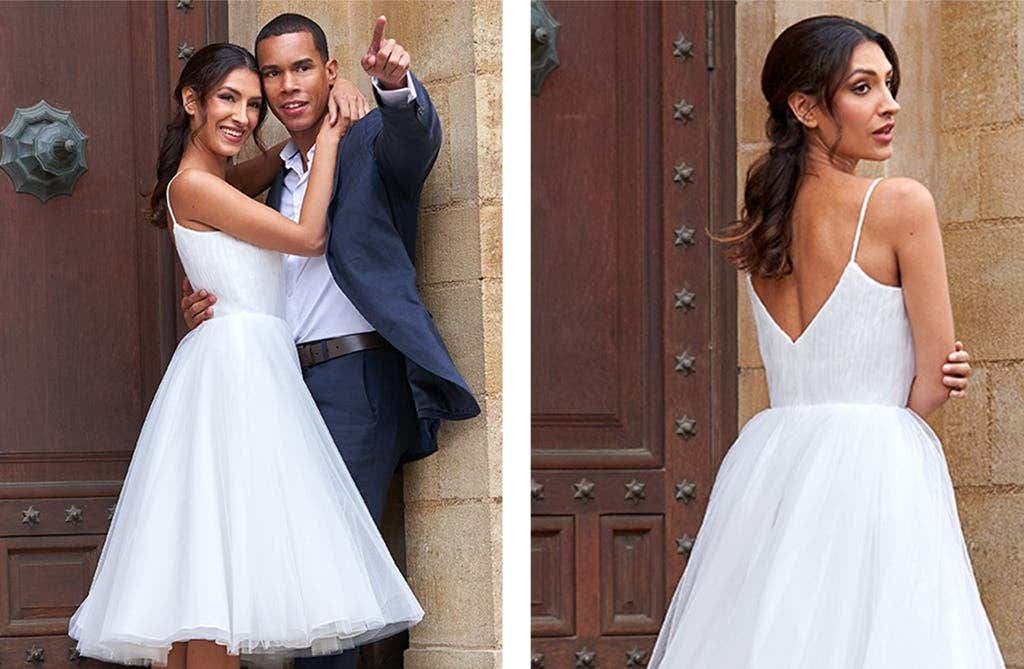 Side and Back crop view of Sofia by Viva Bride, a high street wedding dress