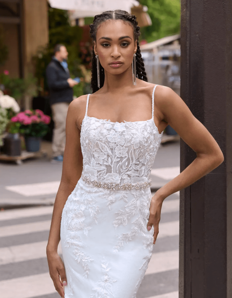 Estella diamanté belt inspired by Miley Cyrus’s bridal styling