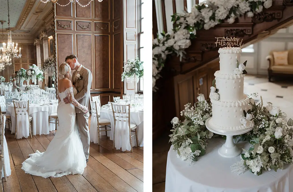 Spring wedding venue decor and cake ideas from Kenner and James’s wedding