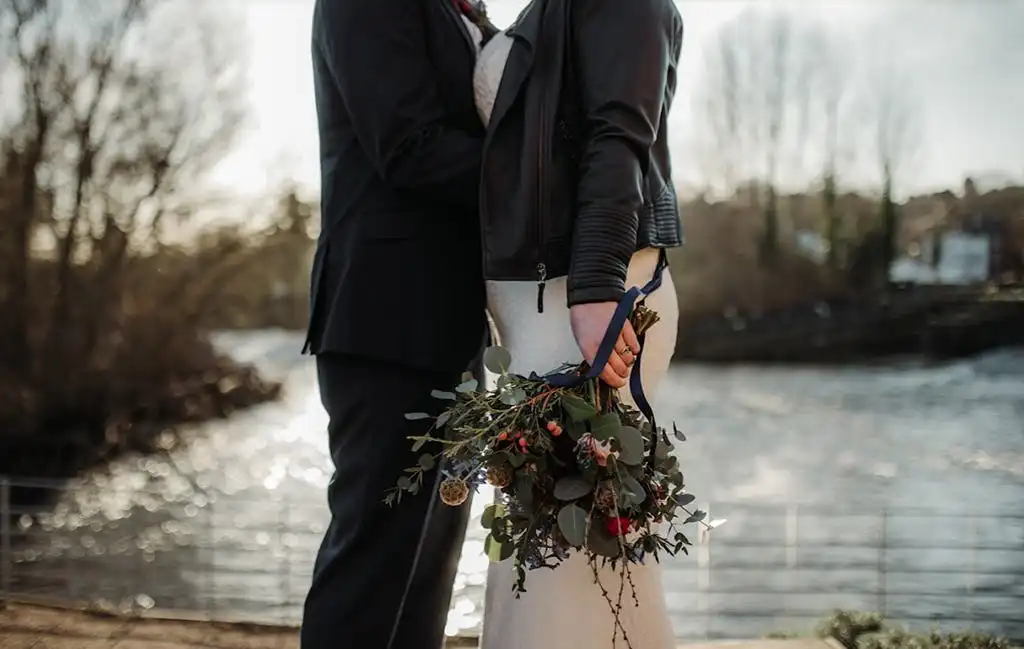 Rachel’s wedding bouquet from Rachel and Peter’s winter wedding