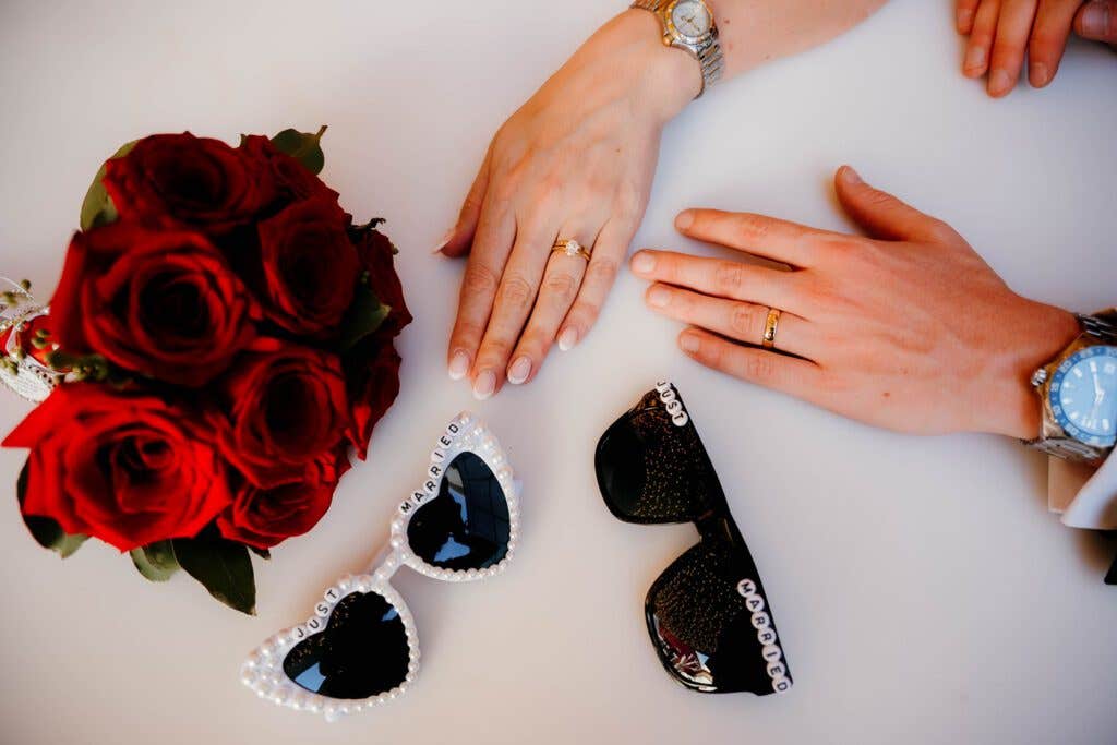 Real bride Megan on her Las Vegas wedding day