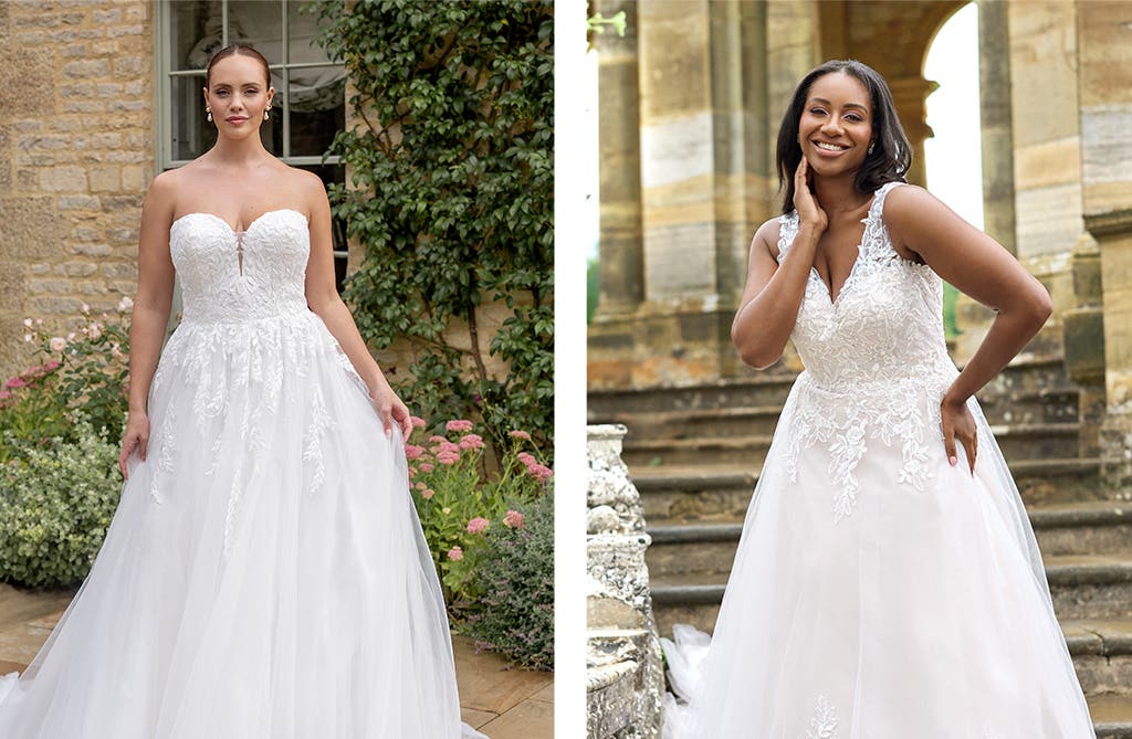 Plus size affordable wedding dress for UK brides