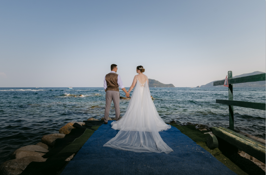 Steph wearing the Marissa tulle ballgown wedding dress