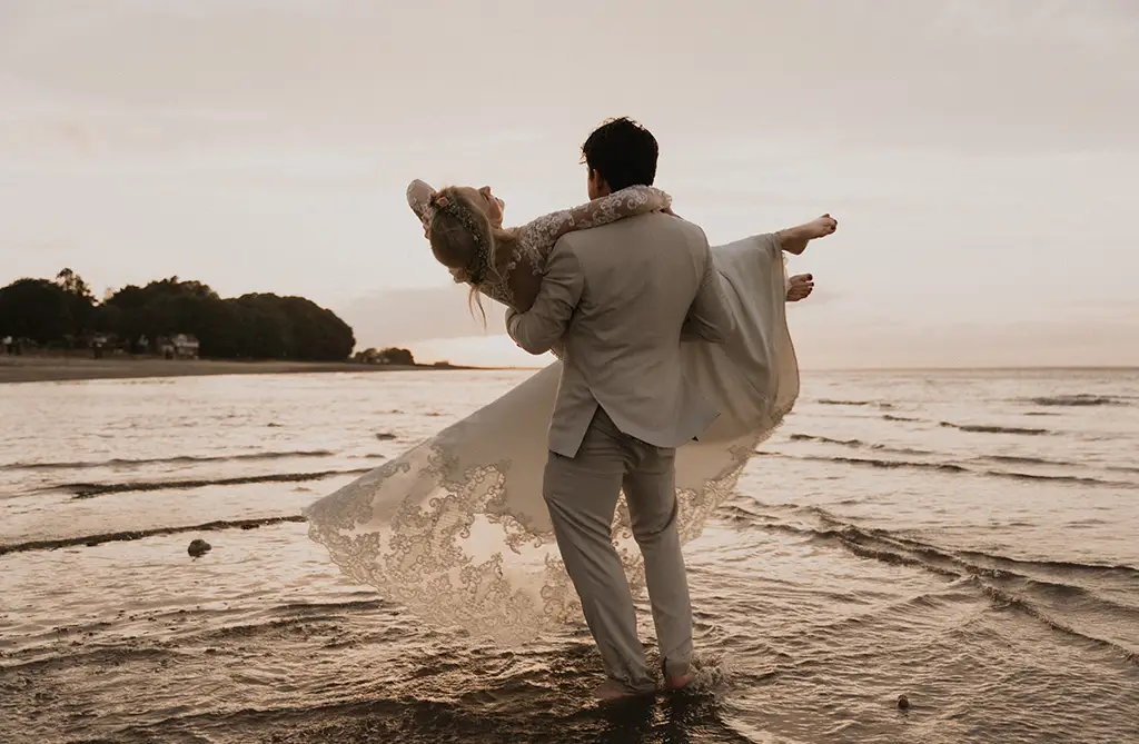 Bride Lois and Paulo at their intimate Isle of Wight wedding