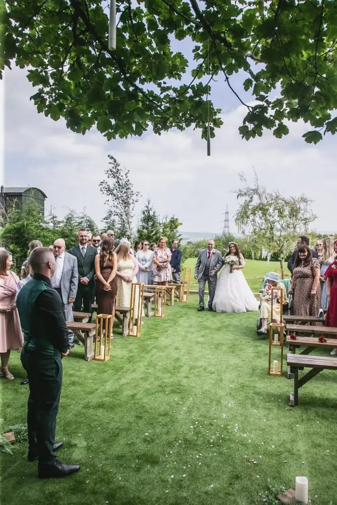 Rachel wearing the Rea wedding dress by Viva Bride