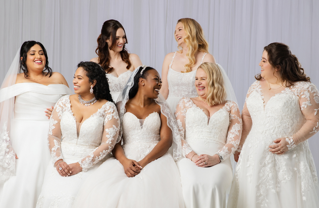 Real wed2b brides sharing advice about wedding dress shopping