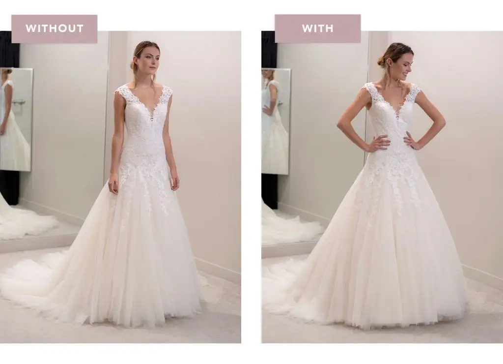 a line hoop for wedding dress Underskirts: Complete Guide Open Back, Backless, and B Made with bones Size:US10-UK12-EUR40