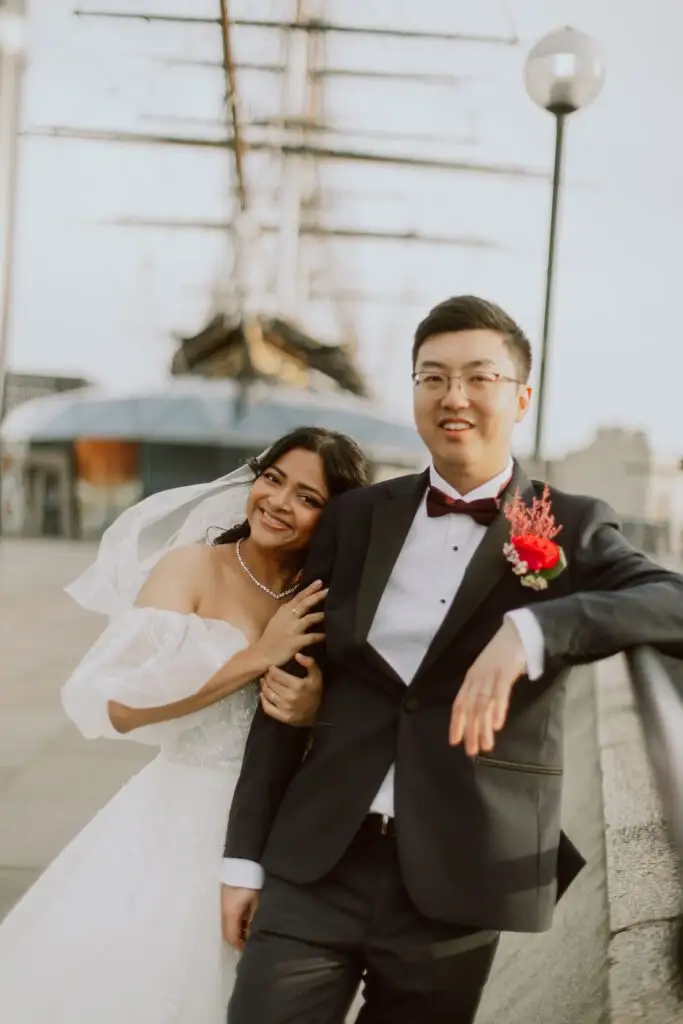 Snehal and Ken celebrating their wedding