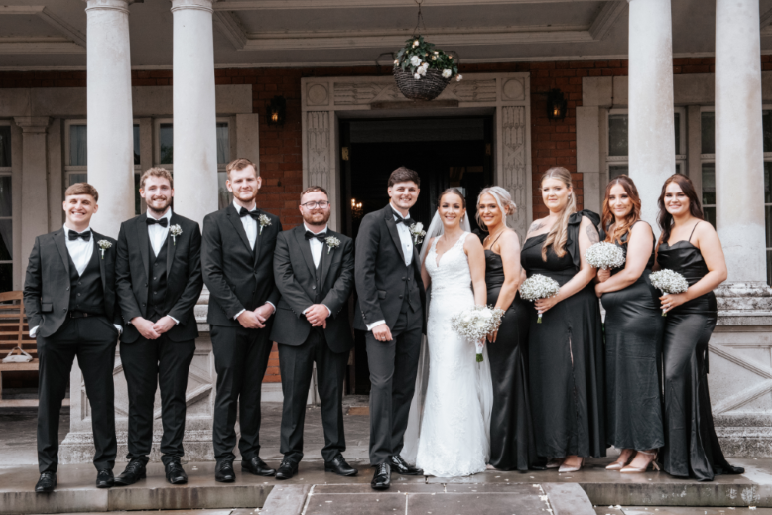 Charlotte and Oliver on their wedding day