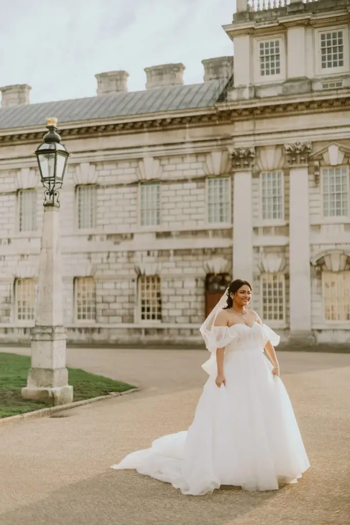 Bride taking home her wedding dress the same day
