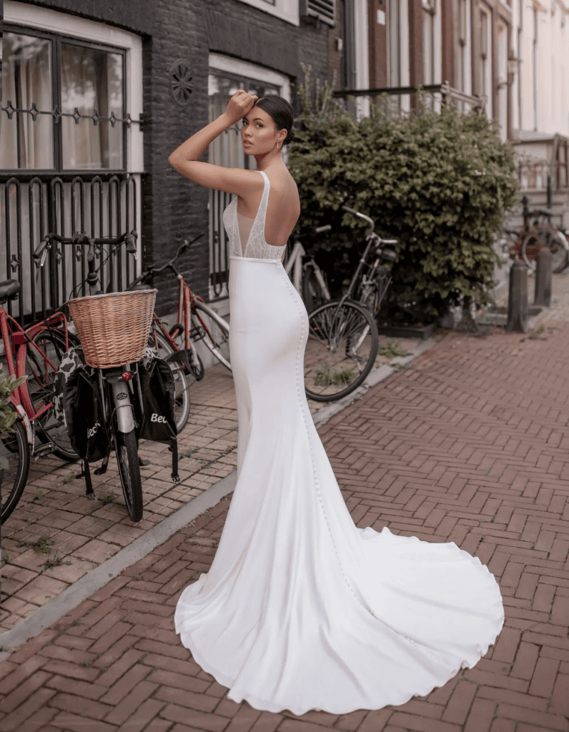 Sierah wedding dress button detail down the back