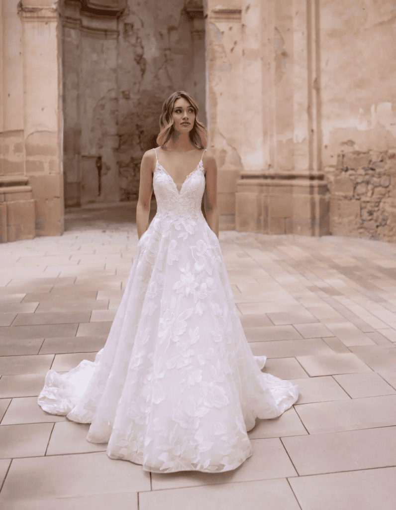 Statement A-line wedding dress silhouette