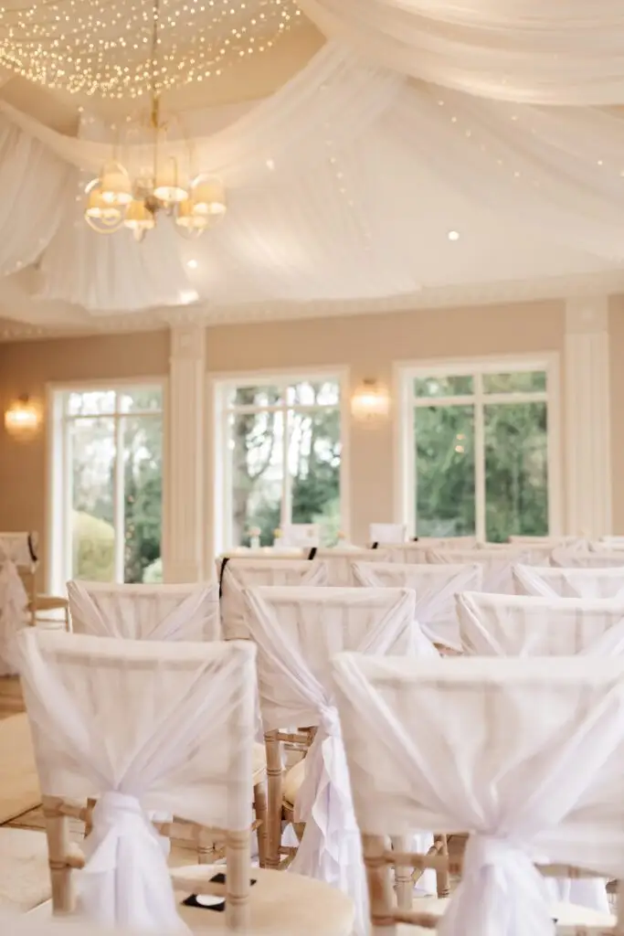 Jessica wearing the Prisha wedding dress by Viva Bride