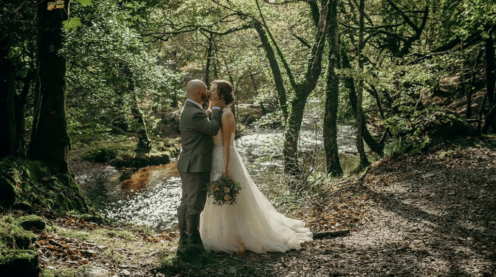 Real brides Louise and Sam at their intimate elopement wedding