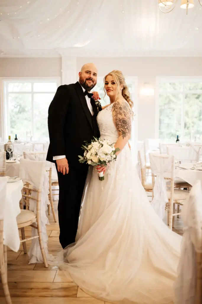 Jessica and Lee celebrating after their ceremony