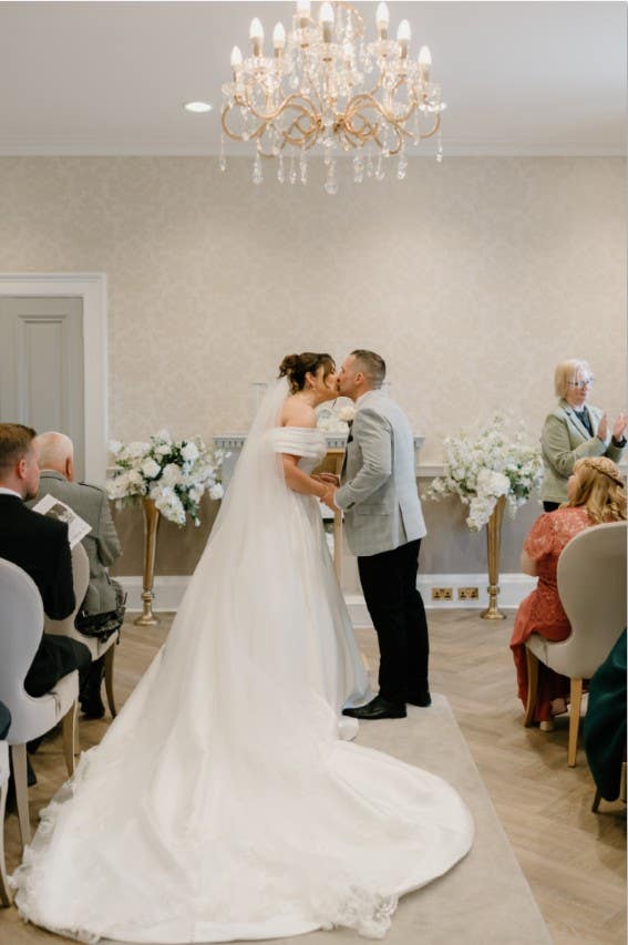 Rachel and Steven's daughter at their wedding ceremony