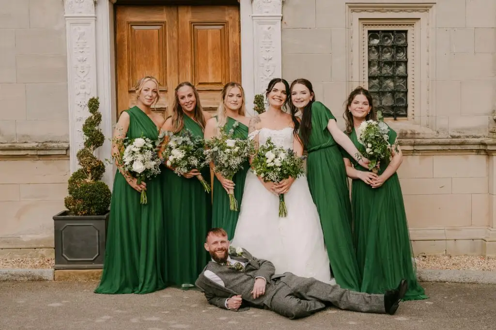 Roxanne in her Perdita sequin lace ballgown at Bourton Hall