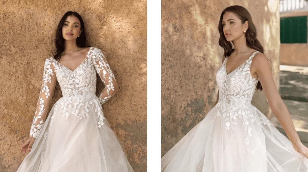 Airlie wedding dress by Heidi Hudson with Marika detachable sleeves